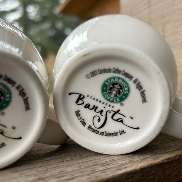 Starbucks set of 2 small Barista coffee cups 2003 - Picture 4 of 5